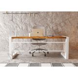 Ntconcept Alfa M6 Masif Ağaç Ofis ve Çalışma Masası - Ebat Seçenekli - 75x180 cm - Açık Ceviz
