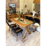 Ntconcept Arden Ahşap Masa Takımı Banklı Sandalyeli - 85x210+4