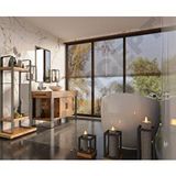 NTConcept Arwen Ayna Çerçeveli Masif Ahşap Lavabo Dolabı Hilton - 100 Cm Ceviz