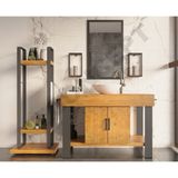 NTConcept Arwen Ayna Çerçeveli Masif Ahşap Lavabo Dolabı HILTON(110CM)