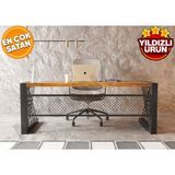 Ntconcept Doğal Ahşap Ofis Masası - 75cm-160cm