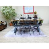 Ntconcept Doğal Ahşap Sandalyeli Masa TAKIMI(85CM-125CM Masa+4 Sandalye) - 85cm-125cm+4 Sandalye - Renkli