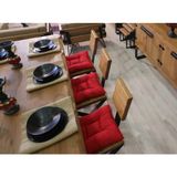 Ntconcept Doğal Ahşap Sandalyeli Masa TAKIMI(85CM-150CM Masa+4 Sandalye) - 85cm-150cm+4 Sandalye - Renkli