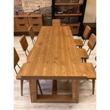 Ntconcept Farmhouse Ahşap Masif Yemek Masa Takımı - 80cm x 240cm 8 Adet Sandalye