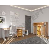 Ntconcept Hell Doğal Ahşap Dörtlü Ofis ve Çalışma Odası Takımı - 75 x 140 cm