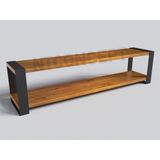 Ntconcept Illa Ahşap Tv Stand - (Genişlik 220CM) - Ceviz - Gümüş