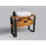 NTConcept İpek Masif Ahşap Lavabo Dolabı Hilton - 70 Cm Ceviz