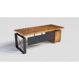 Ntconcept Ken Masif Ağaç Ofis ve Çalışma Masası - Ebat Seçenekli - 100x220 cm - Açık Ceviz