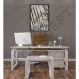 Ntconcept Kio Doğal Ahşap Üçlü Ofis ve Çalışma Odası Takımı - 85 x 220 cm