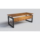 Ntconcept Lina Masif Ağaç Ofis ve Çalışma Masası - Ebat Seçenekli - 85x150 cm - Açık Ceviz