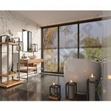 NTConcept Liv Ayna Çerçeveli Masif Ahşap Lavabo Dolabı Hilton - 140 Cm Ceviz