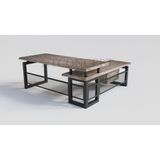 Ntconcept Loa Masif Ağaç Modüllü Ofis Masası - Ebat Seçenekli - 85x200 cm - Açık Ceviz