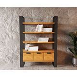 Ntconcept Lomi Masif Ağaç Kitaplık-Vitrin - 80 cm