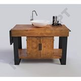 NTConcept Miha Masif Ahşap Lavabo Dolabı Hilton - 100 Cm Ceviz