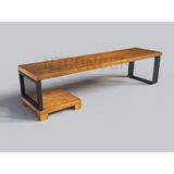 Ntconcept Min Masif Ahşap Tv Stand - (Genişlik 240CM) - Ceviz - Mavi