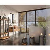 NTConcept Mina Ayna Çerçeveli Masif Ahşap Lavabo Dolabı Hilton - 110 Cm Ceviz