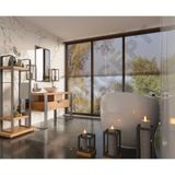 Ntconcept Mina Ayna Çerçeveli Masif Ahşap Lavabo Dolabı Hilton - 70 cm - Açık Ceviz