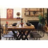 NTConcept Mira Doğal Ahşap Yemek Masası (V Ayak, Normal Ceviz, 85 x 150 cm)