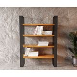 Ntconcept Nia Masif Ağaç Kitaplık-Vitrin - 100 cm