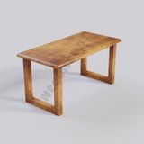Ntconcept Ofis Açık Ceviz Masif Ahşap Çalışma Masası (boy200cm-d75cm-h76cm)
