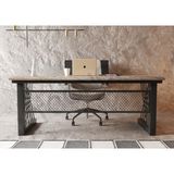 Ntconcept Onix M2 Masif Ağaç Ofis ve Çalışma Masası - Ebat Seçenekli - 100x200 cm - Açık Ceviz