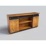 Ntconcept Pia Masif Ahşap Ray Kapak Konsol - Ceviz - 140 cm
