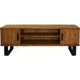 Ntconcept Ron Masif Ahşap Tv Stand - (Genişlik 220CM) - Ceviz - Gümüş