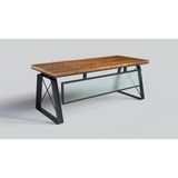 Ntconcept San Masif Ağaç Ofis ve Çalışma Masası - Ebat Seçenekli - 85x210 cm - Açık Ceviz