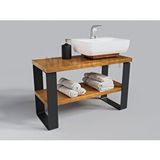 NTConcept Sien Masif Ahşap Lavabo Dolabı Hilton - 120 Cm Ceviz