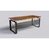 Ntconcept Terra Masif Ağaç Ofis ve Çalışma Masası - Ebat Seçenekli - 100x210 cm - Açık Ceviz