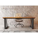 Ntconcept Tron Masif Ağaç Ofis ve Çalışma Masası - Ebat Seçenekli - 75x180 cm - Açık Ceviz