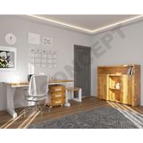 Ntconcept Tue Doğal Ahşap Dörtlü Ofis ve Çalışma Odası Takımı - 75 x 200 cm