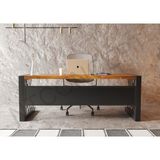 Ntconcept Vena Masif Ağaç Ofis ve Çalışma Masası - Ebat Seçenekli - 85x200 cm - Açık Ceviz