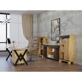 Ntconcept Venüs Doğal Ahşap Ofis ve Çalışma Odası Takımı - 75 x 220 cm