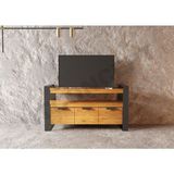 Ntconcept Vivien Masif Ahşap Tv Stand - (Genişlik 240CM) - Ceviz - Mavi