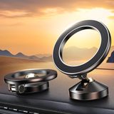 NTMY MagSafe Araç Montaj Gösterge Paneli [360° Tamamen Metal Katlanabilir] Araba Dash için Manyetik Telefon Tutucu [En Güçlü Mıknatıslar ve 3M Yapıştırıcı] Eller Serbest Araç Telefonu Tutacağı, iPhone 15