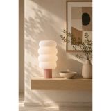 Nuaen Mira Premium Dekoratif Bej Abajur Masa Lambası - 33cm - Modern Salon ve Sehpa Lambası