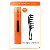 Nüans Geniş Aralıklı Wax Tarağı ve Ultra Strong Saç Spreyi 400 ml
