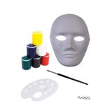 Nuasya Maske Boyama Seti (Maske + Fırça + 6 Renk Akrilik Boya + Palet) Hobi, Sanat, Okul Öncesi Etkinlik