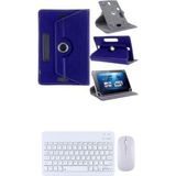 Nubia Red Magic Nova 11'' Kılıf Uyumlu Standlı Kablosuz Bluetooth Klavye Mouse Set - Lacivert