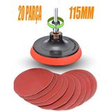 Nublado 115 mm Cırt Zımpara Kağıdı El Zımparaları Ucu Seti Matkap Aparatı Avuç Içi Spiral Taşlama 20 Parça - Kiremit - Standart