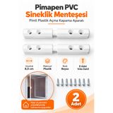 NUBLADO 2 Adet Pimapen PVC Pencere Kapı Sineklik Menteşesi Pimli Plastik Pratik Açma Kapama Hareket Aparatı