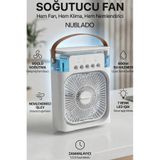 NUBLADO 600 ml Su Tanklı Buharlı Serinletici Fan Taşınabilir Mini Klima Fanı LED Işıklı Hava Soğutucu vantilatör