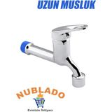 Nublado Aç Kapa Uzun Musluk Lavabo Banyo Mutfak Musluğu Bahçe Çeşmesi Klasik Musluk Tek Çıkışlı Batarya - Standart - Gümüş