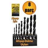 nublado Ahşap Delme Matkap Ucu Set 8 'li Paket Ağaç Sunta Kartonpiyer Delme 3 4 5 6 7 8 9 10 mm Çapc