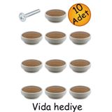 NUBLADO Alya 10 Adet Kulp Düğme Ahşap Desenli Çekmece Mutfak Mobilya Dolabı Dolap Kulpu Kulbu Kulpları.