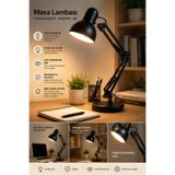 NUBLADO Ayarlanabilir Metal Masa Lambası Çalışma Ders Okuma Lambası Esnek Ofis ve Çalışma Masası Aydınlatma
