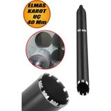 Nublado Beton Zemin Duvar Delme Elmas Karot Ucu 40 mm Delik Açma Panç Aparat Uç Deprem Numune Al Test - Siyah - 40 mm x 46 cm
