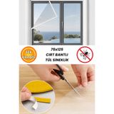 Nublado Beyaz Hazır Sineklik Tülü (75X125 Cm) Çift Kat Sök Tak Pratik Yıkanabilir Pencere Kapı Sinekliği