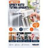 Nublado Beyaz Renk Sprey Kutu Tutma Aparatı Ergonomik Sprey Boya Tabancası Sert Plastik Tetikli Aerosol Sprey Başlık Tutucu Boya Vernik Oto Bakım Temizlik Uyumlu 15X10X4 cm